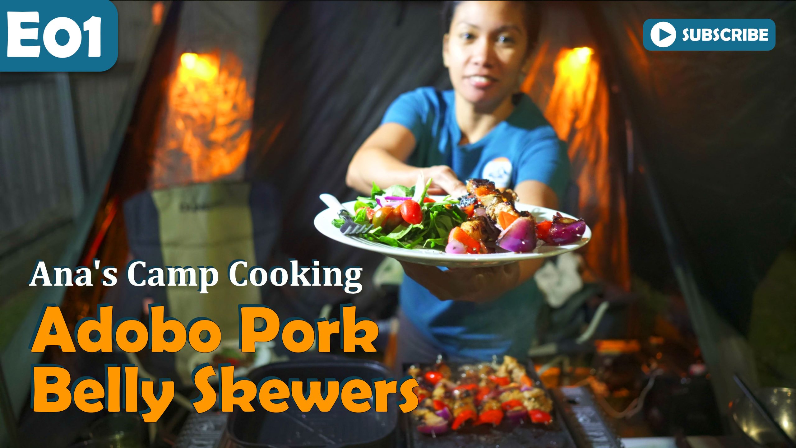 Adobo Pork Belly Skewers